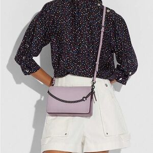 Coach Lavender Crossbody Bag Gunmetal Hardware EUC